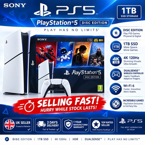 Sony ps5 slim - sony, 1tb